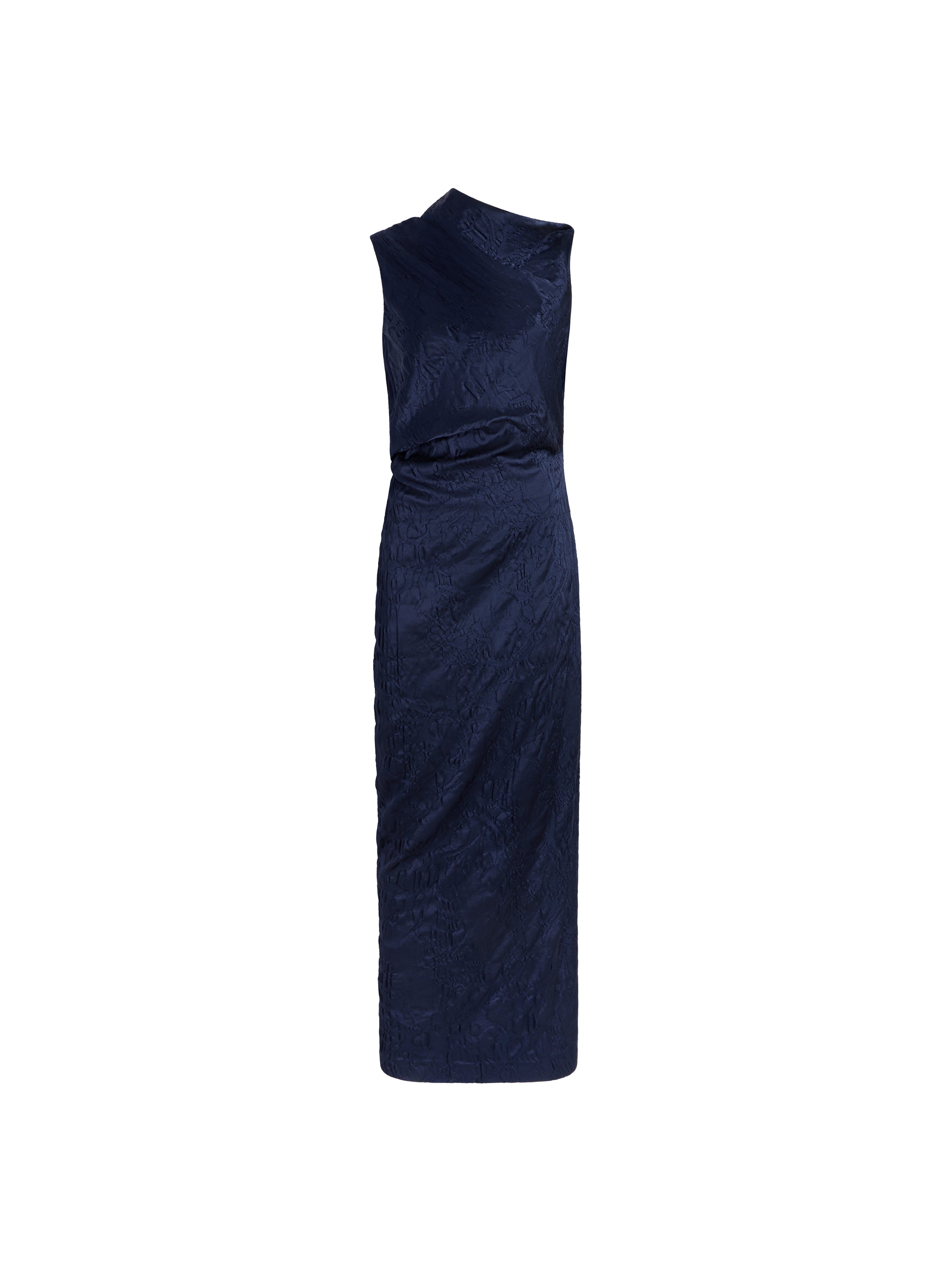 Satin Jacquard Column Dress