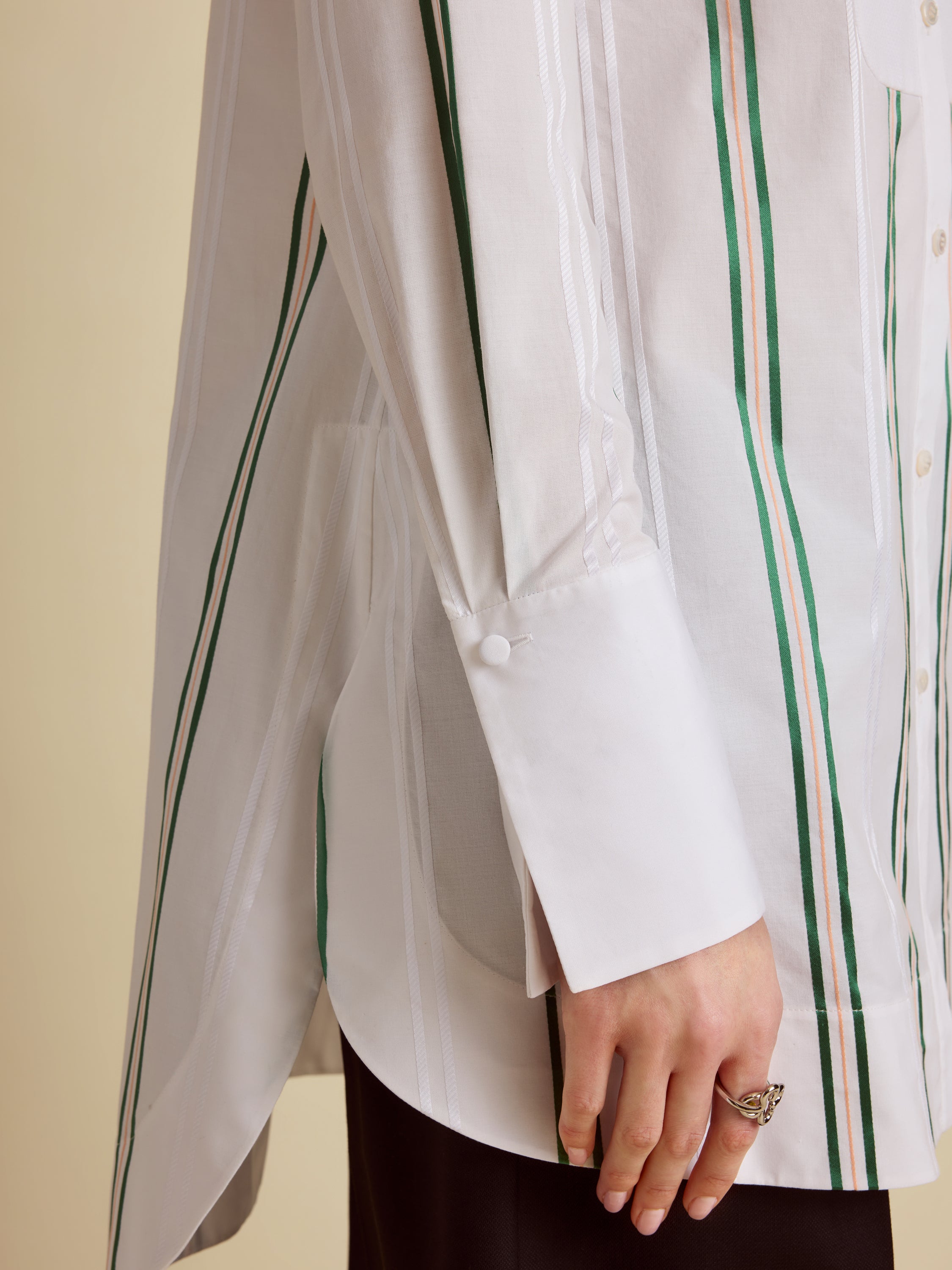 Slim Striped Tuxedo Shirt