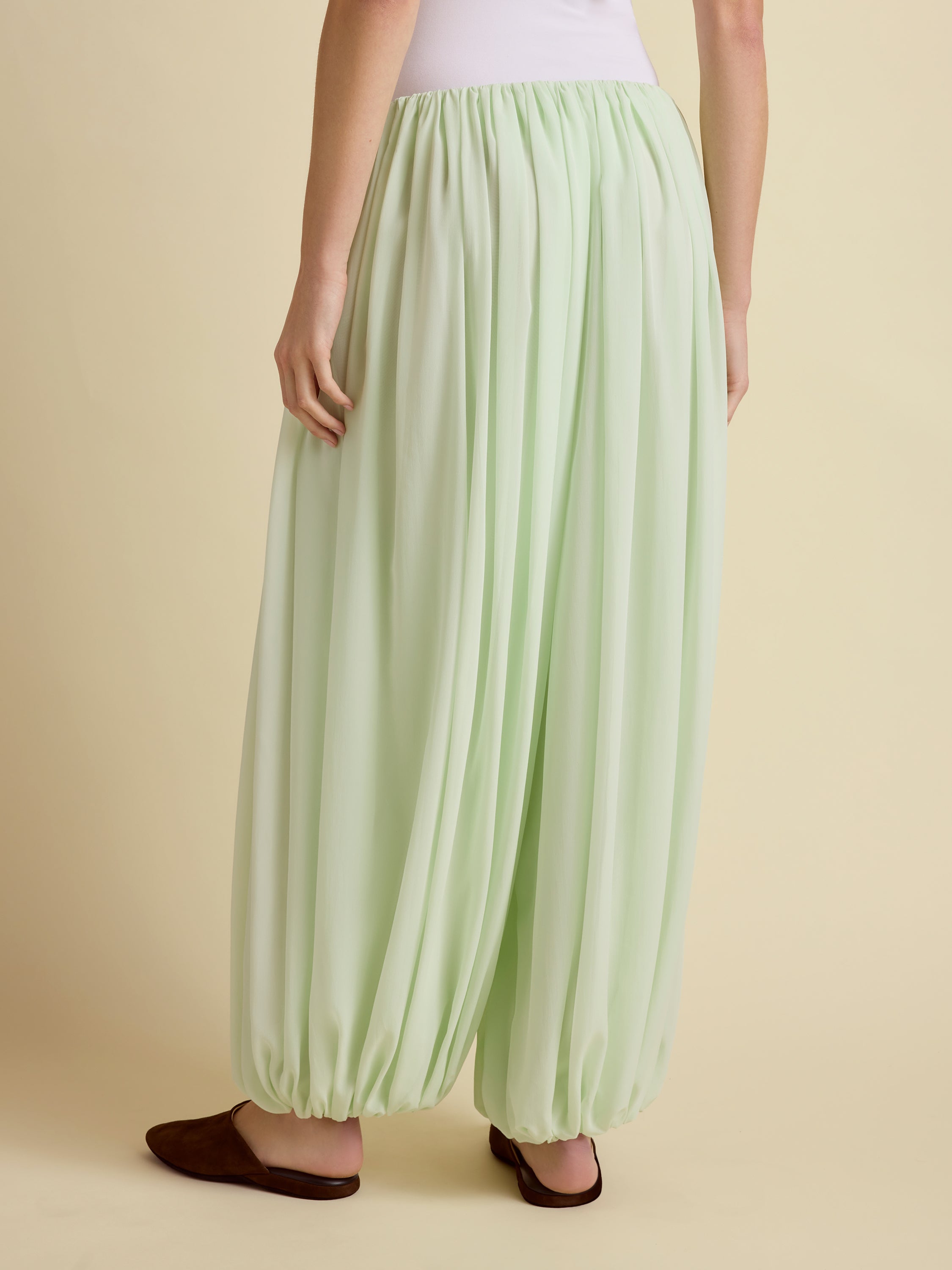Silk Gathered Cocoon Pant