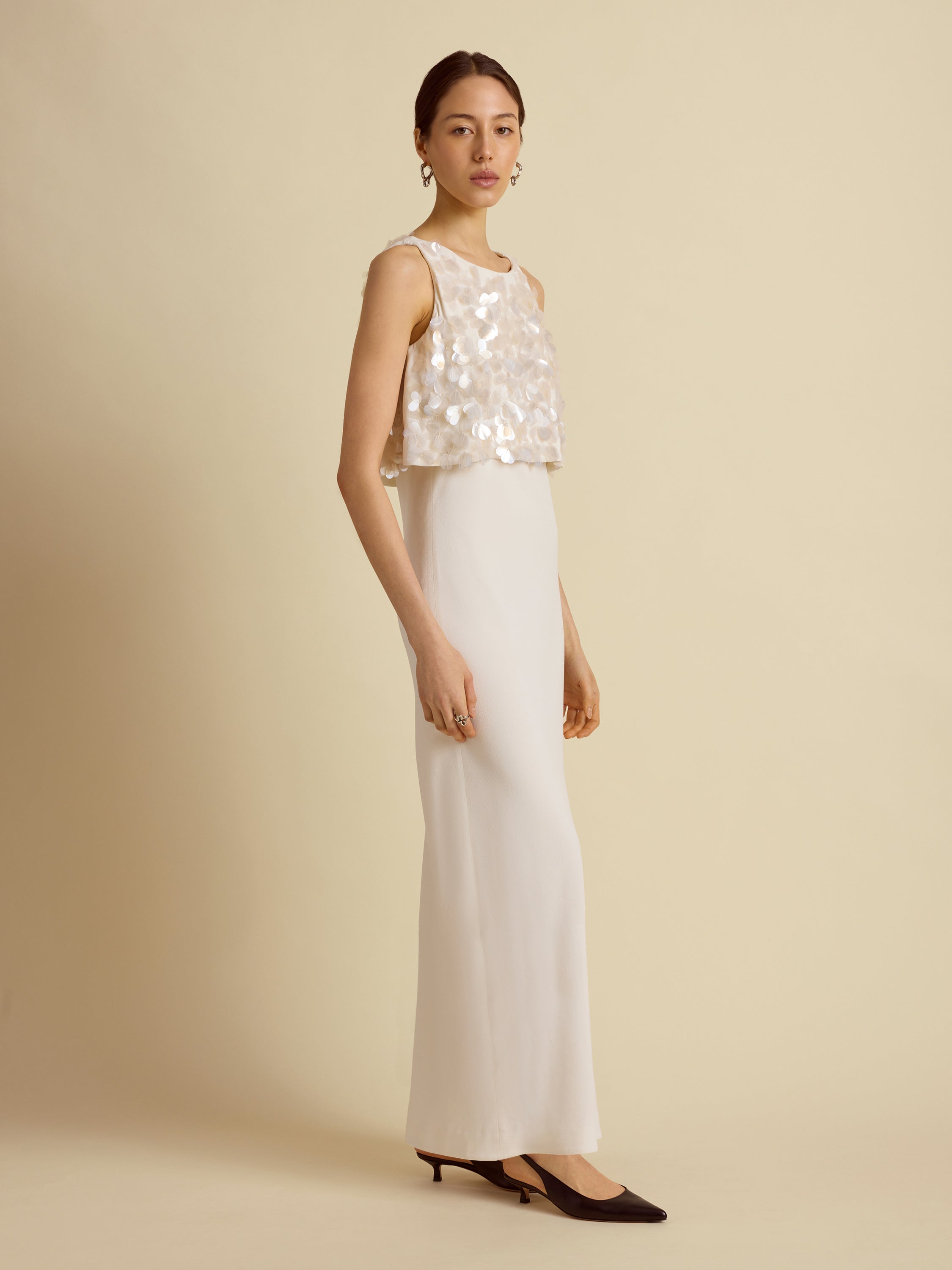 Paillette Bias Dress