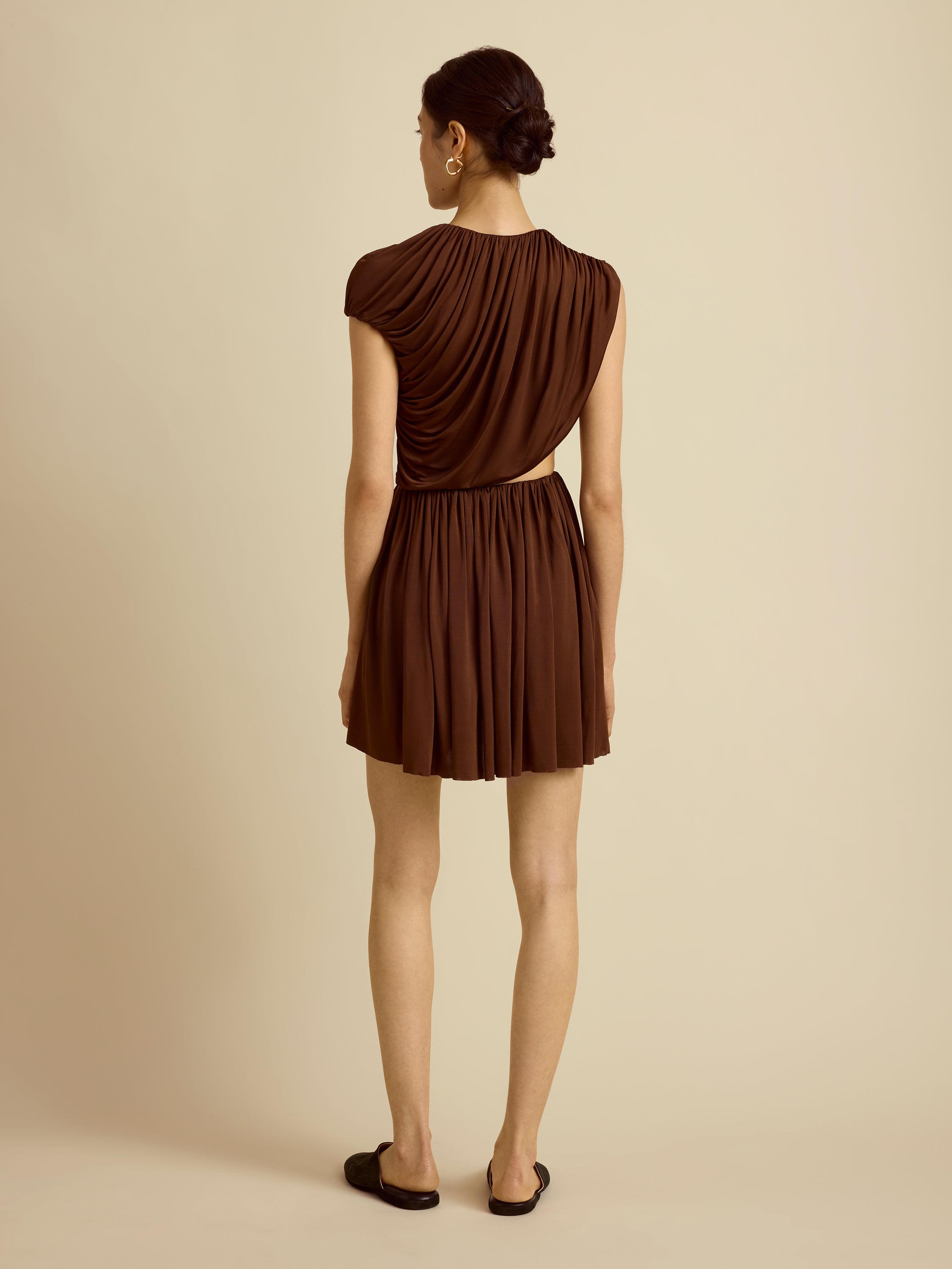 Draped Jersey Mini Dress