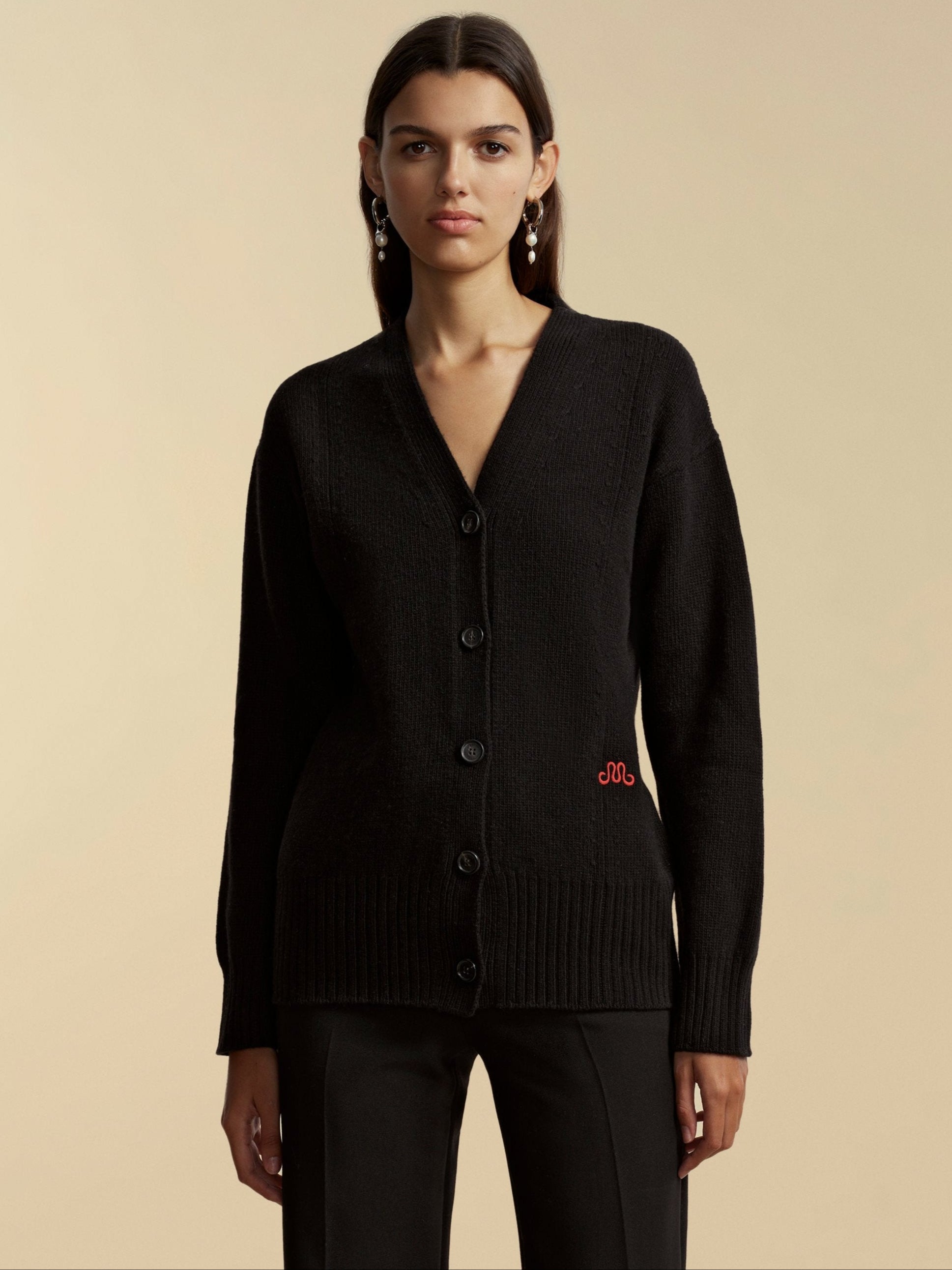 Waisted Cashmere Wool Cardigan