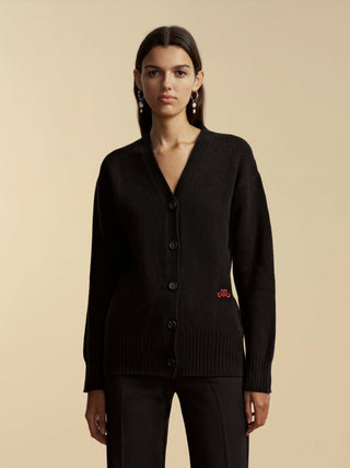 Waisted Cashmere Wool Cardigan