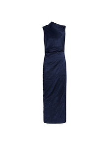 Satin Jacquard Column Dress