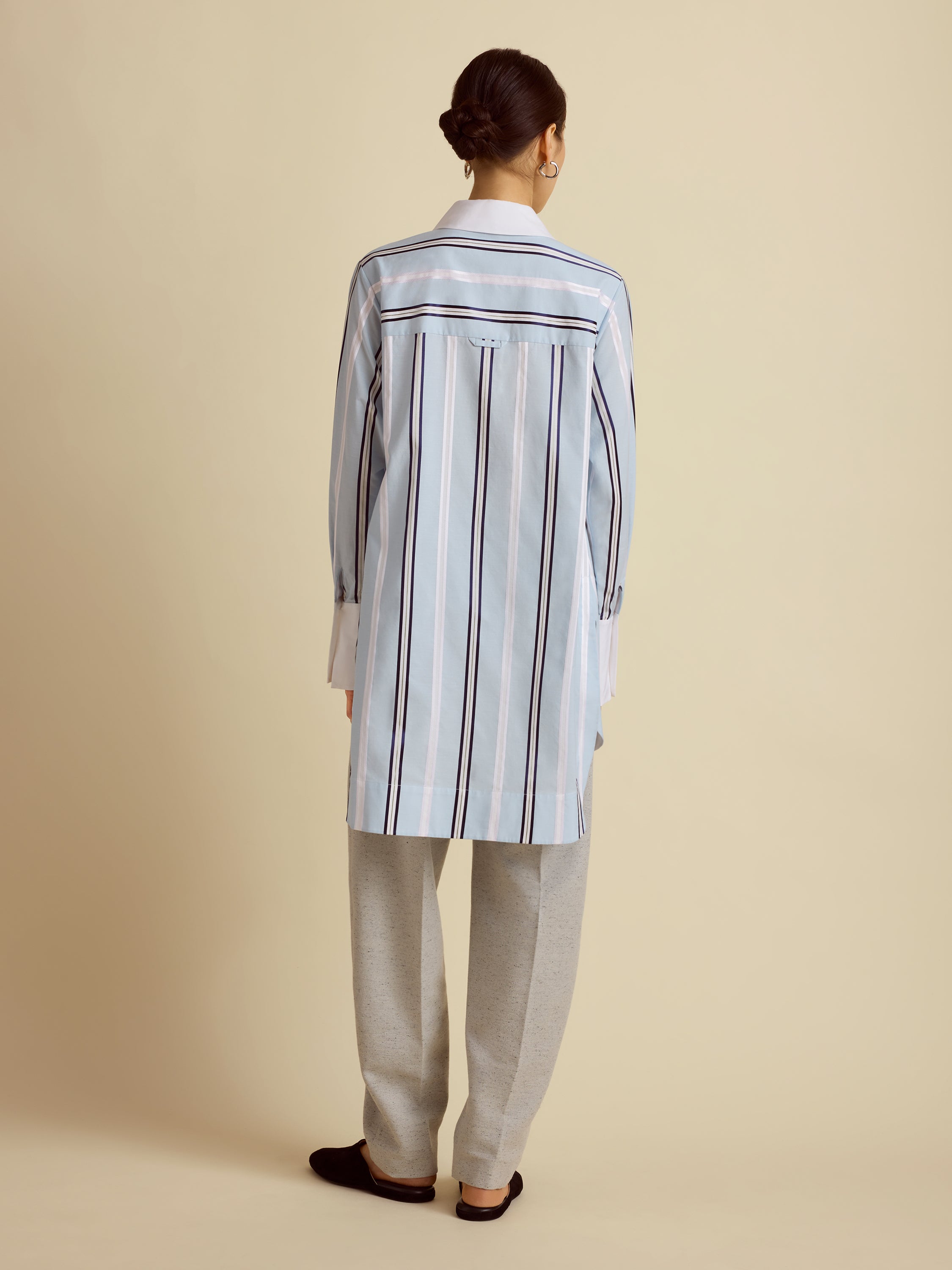 Slim Striped Tuxedo Shirt