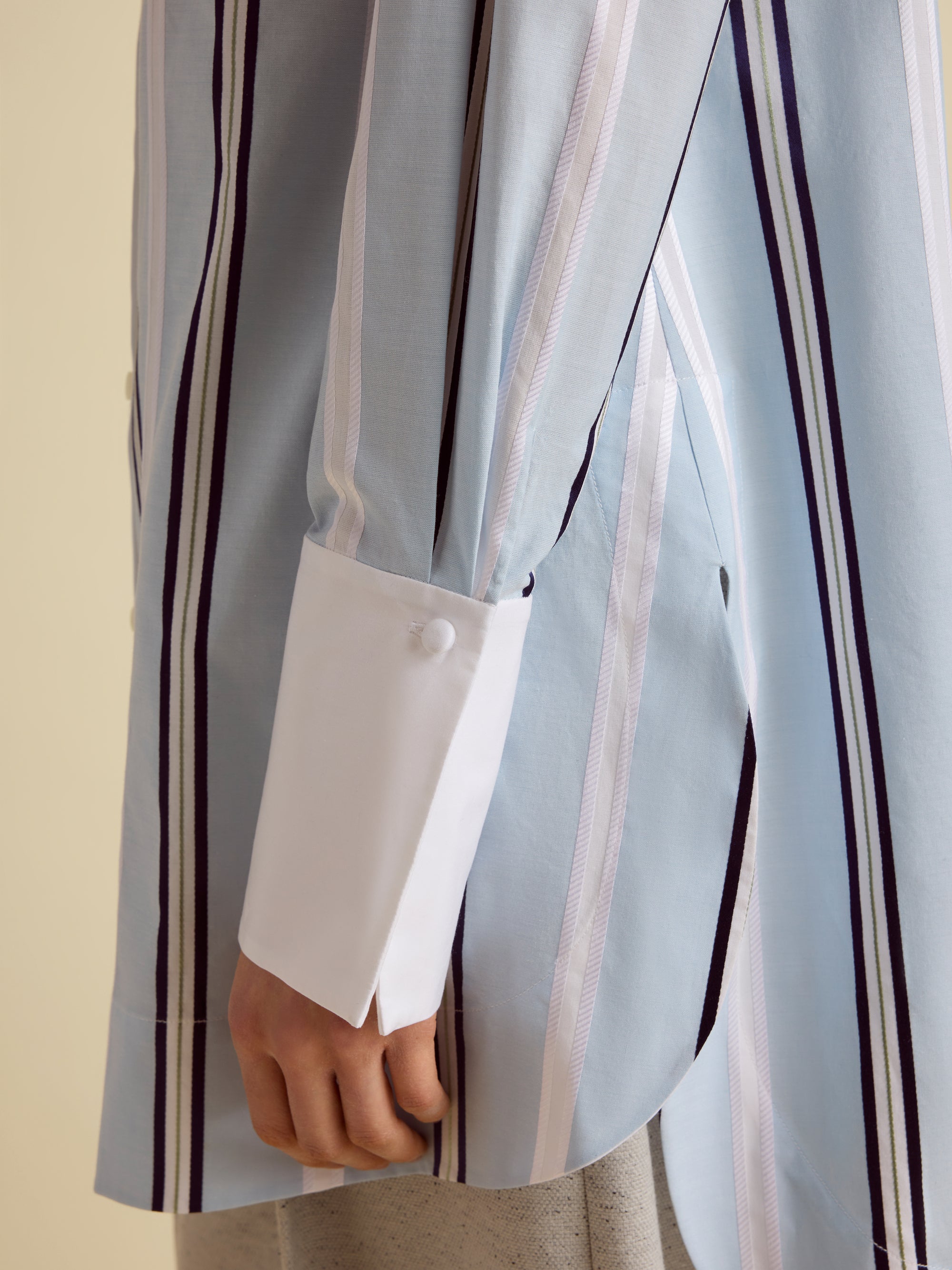 Slim Striped Tuxedo Shirt