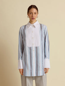 Slim Striped Tuxedo Shirt