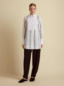 Slim Striped Tuxedo Shirt