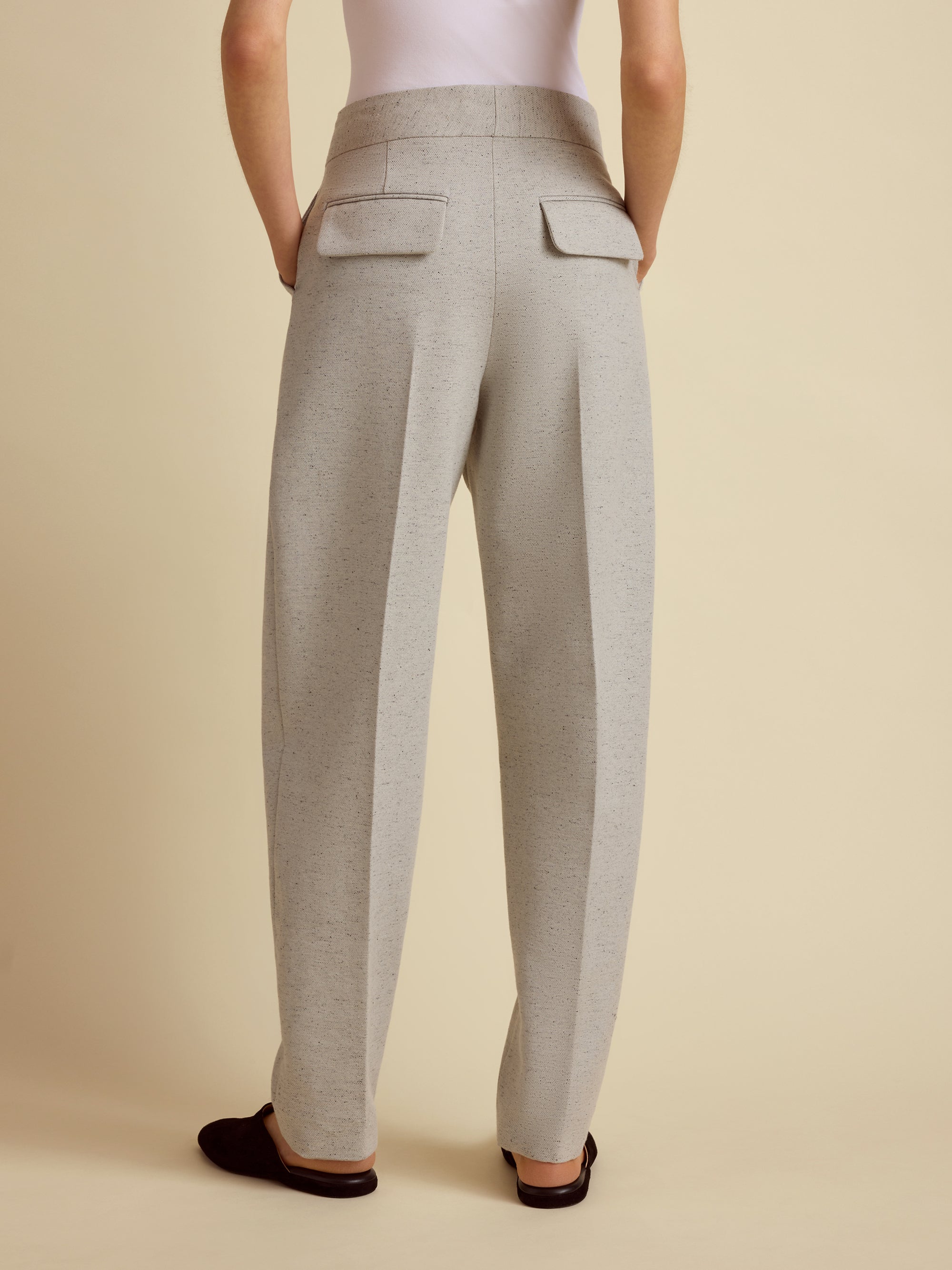 Cotton Silk Cocoon Trouser