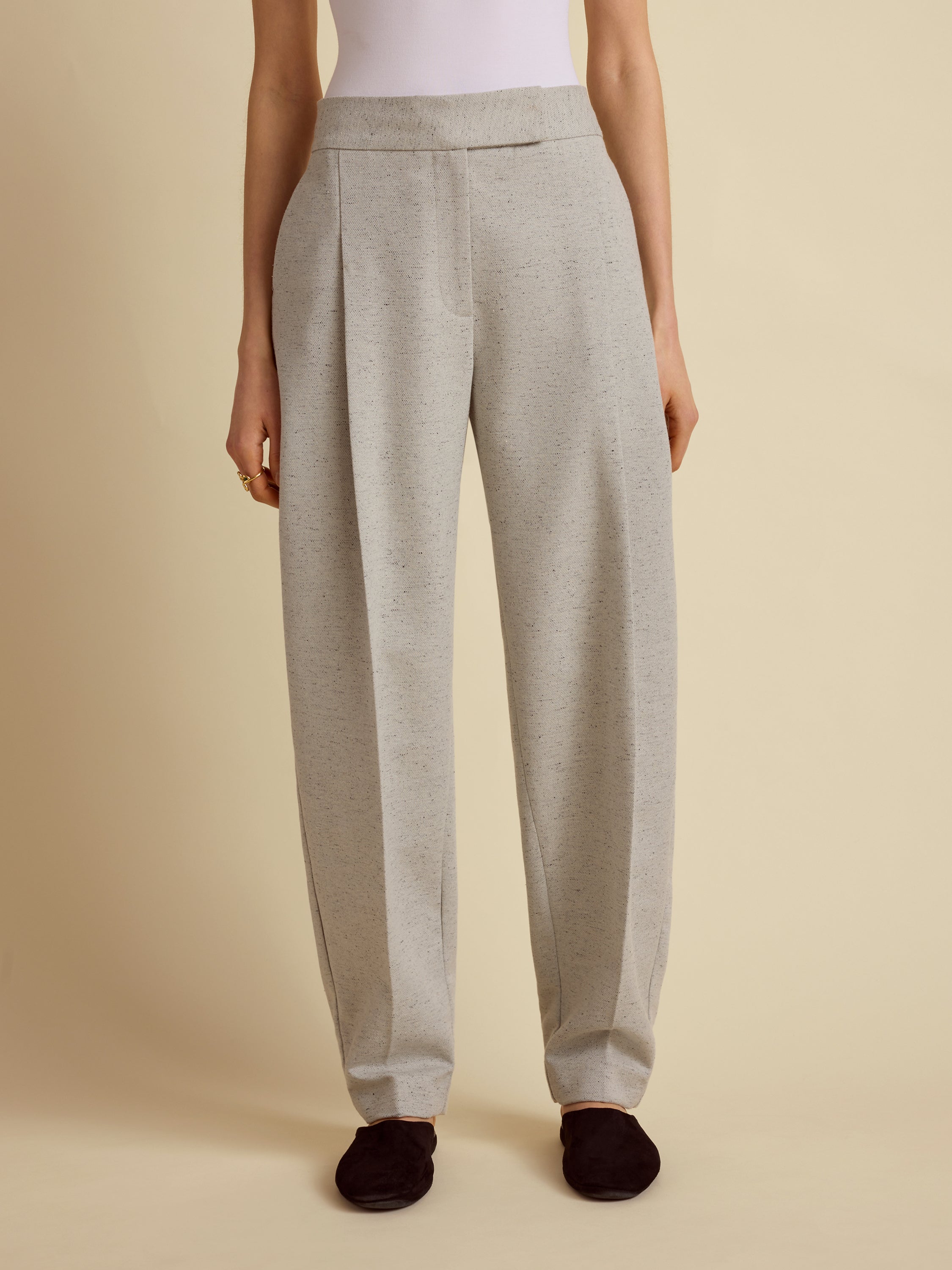 Cotton Silk Cocoon Trouser