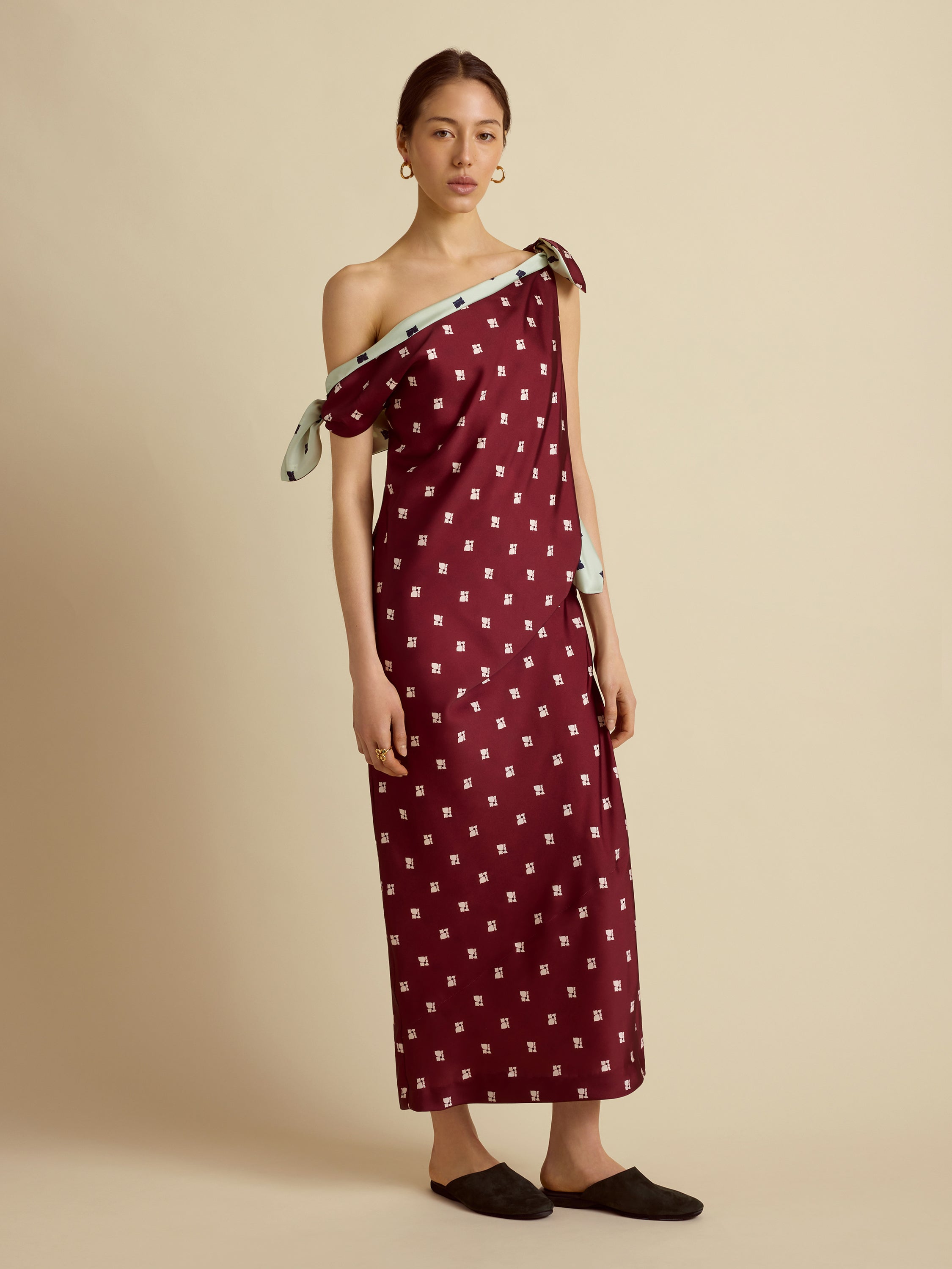 Floral Tabard Tie Dress - Marina Moscone