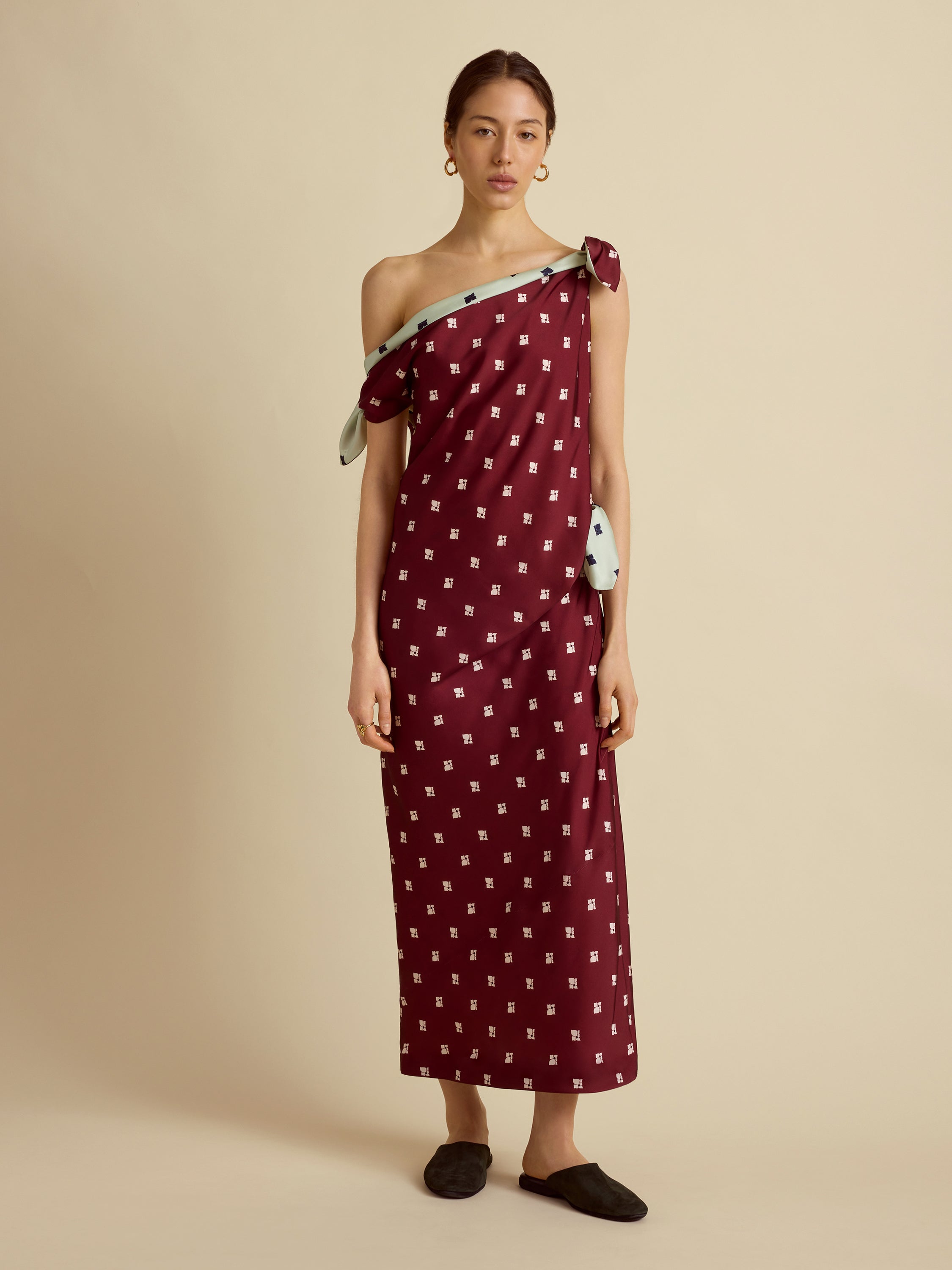 Floral Tabard Tie Dress - Marina Moscone