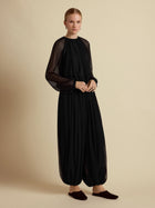 Silk Gathered Cocoon Pant
