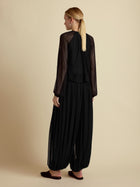 Silk Gathered Cocoon Pant