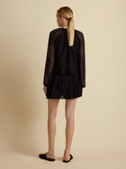 Silk Layered Mini Cocoon Skirt