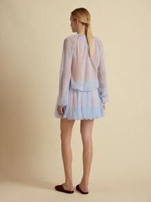 Silk Layered Mini Cocoon Skirt