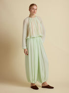 Silk Gathered Cocoon Pant