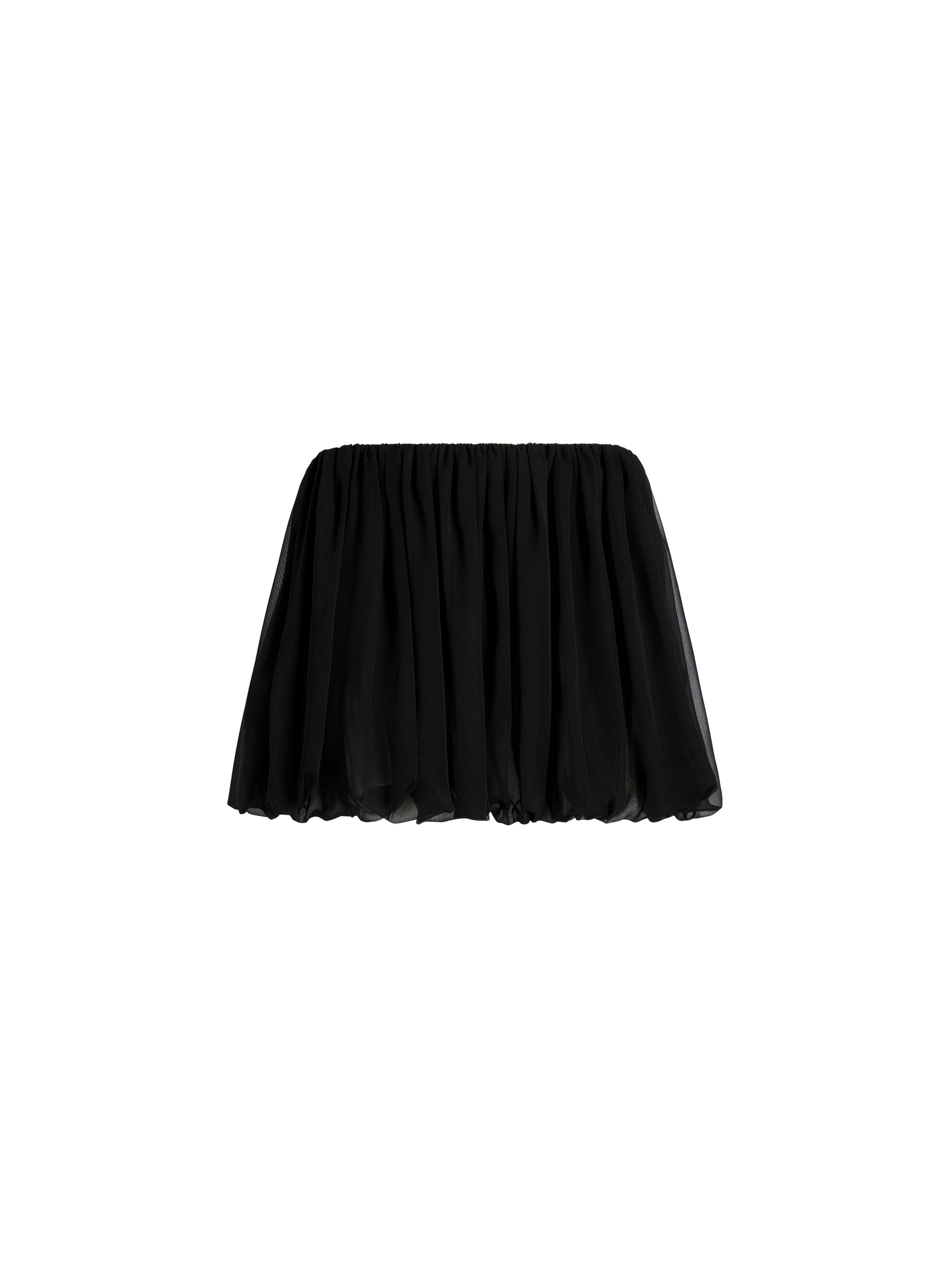 Silk Layered Mini Cocoon Skirt