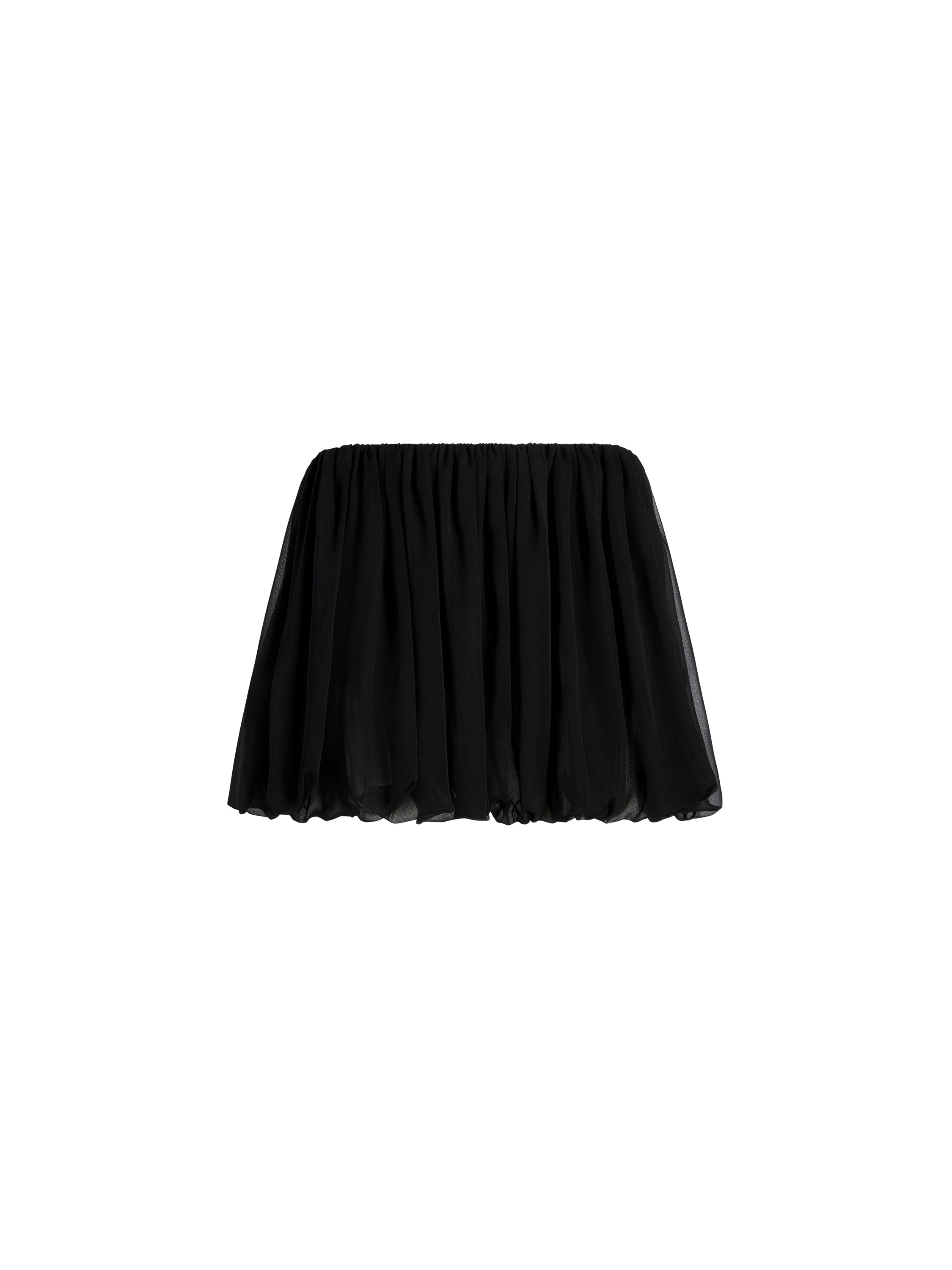 Silk Layered Mini Cocoon Skirt