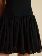 Silk Layered Mini Cocoon Skirt