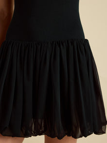 Silk Layered Mini Cocoon Skirt