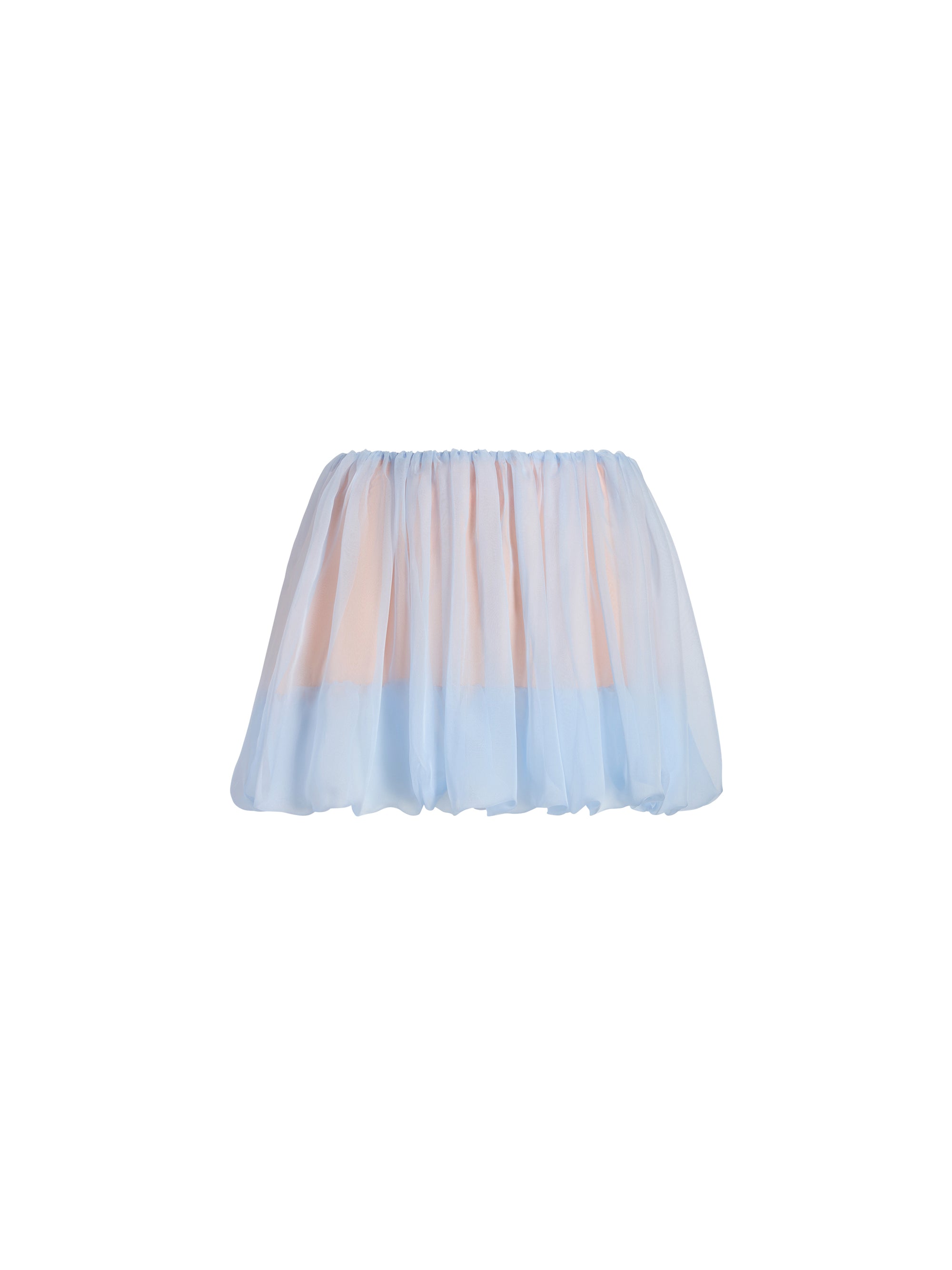 Silk Layered Mini Cocoon Skirt