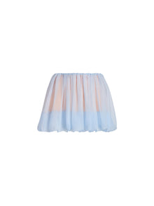 Silk Layered Mini Cocoon Skirt