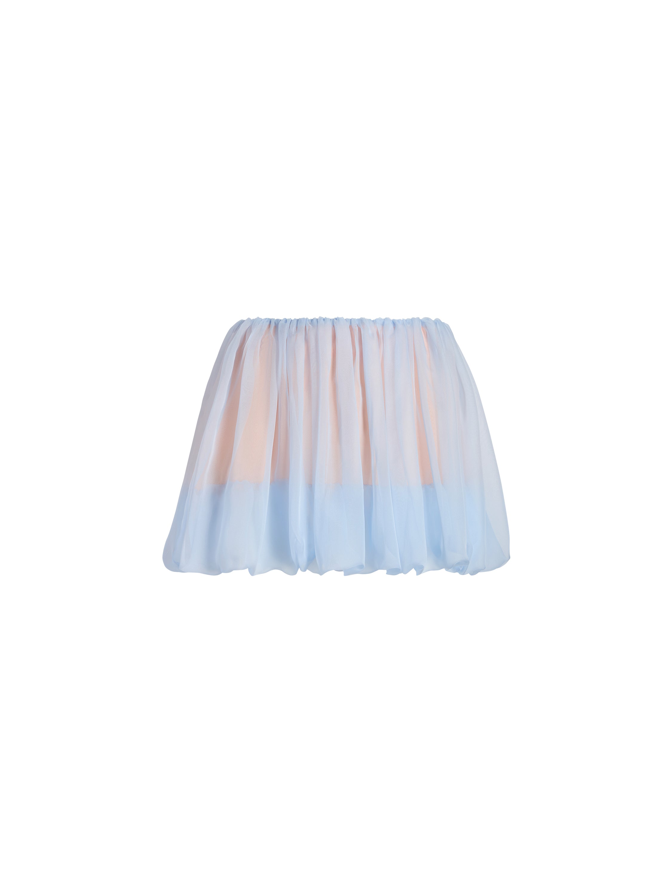 Silk Layered Mini Cocoon Skirt