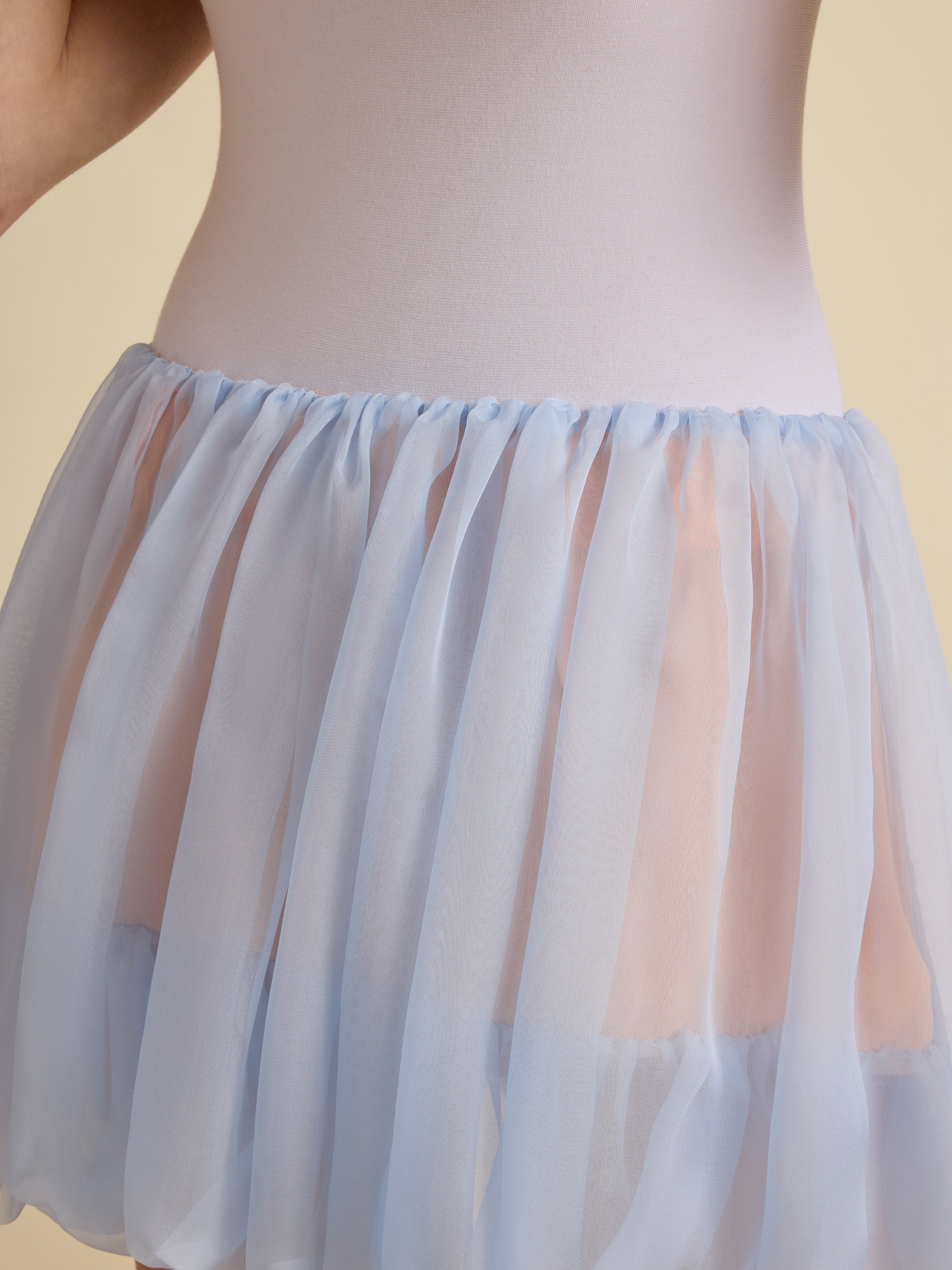 Silk Layered Mini Cocoon Skirt