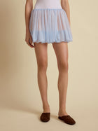 Silk Layered Mini Cocoon Skirt