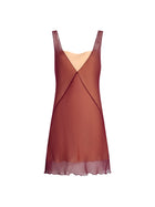 Silk Sheer Layered Camisole Dress