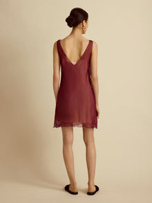 Silk Sheer Layered Camisole Dress