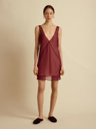 Silk Sheer Layered Camisole Dress