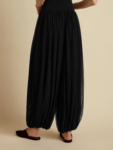 Silk Gathered Cocoon Pant