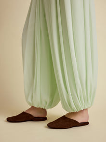 Silk Gathered Cocoon Pant