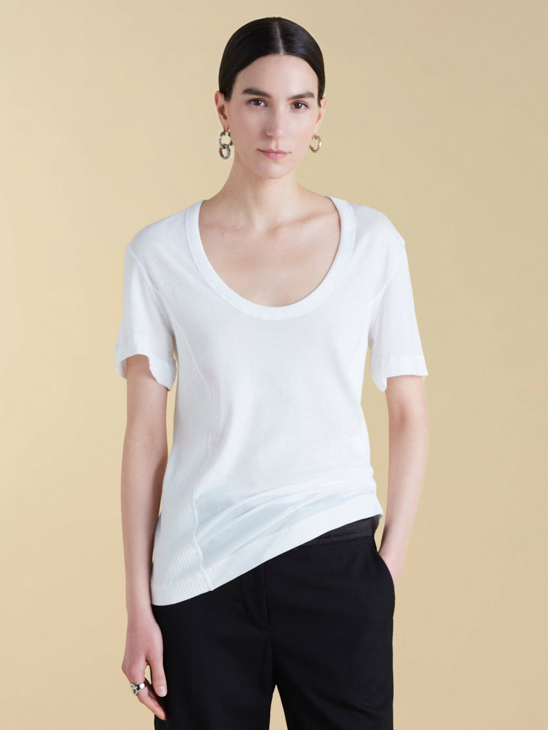 U-Neck Cotton Boyfriend T-Shirt