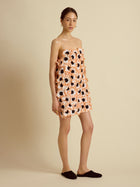 Mini Dress with Floral Appliqué