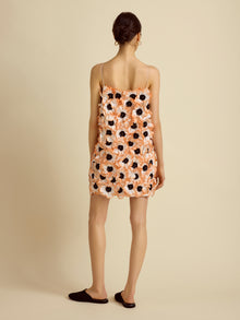 Mini Dress with Floral Appliqué