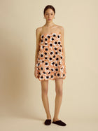 Mini Dress with Floral Appliqué
