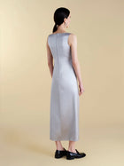 Satin V-Neck Twist Dress