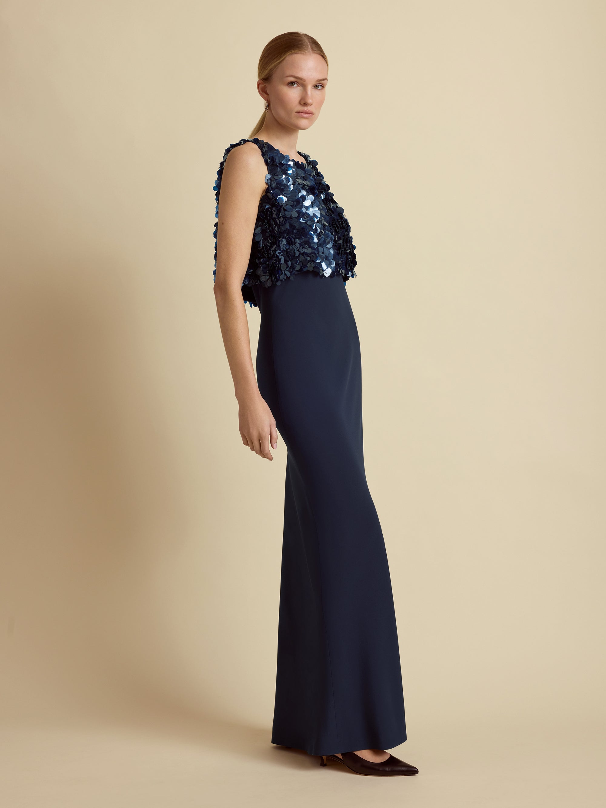 Paillette Bias Dress