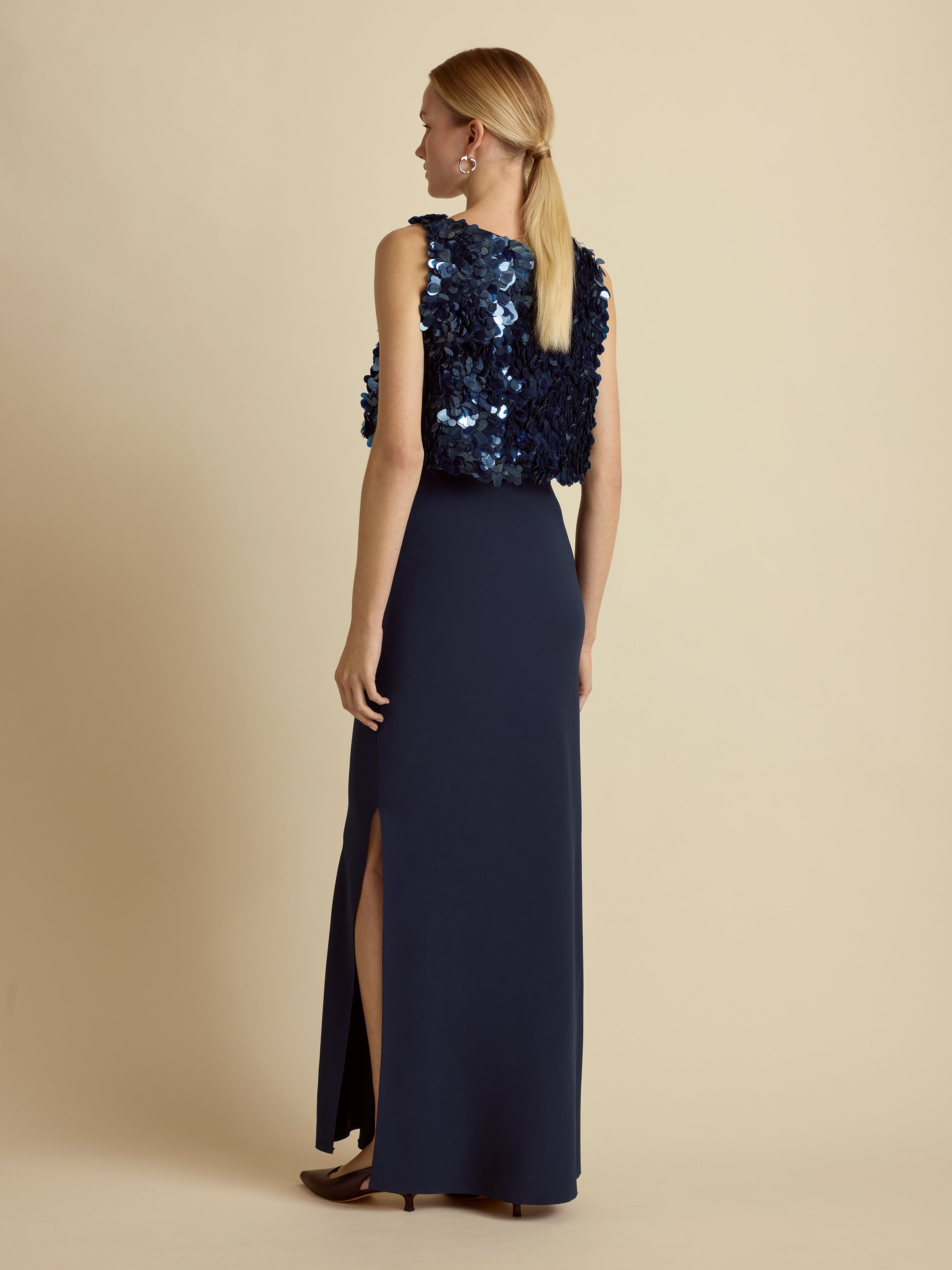 Paillette Bias Dress