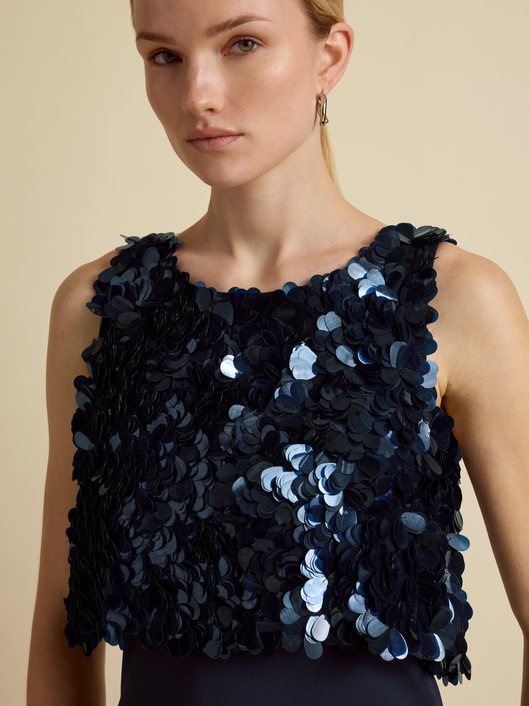 Paillette Bias Dress