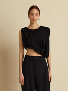 Draped Jersey Top