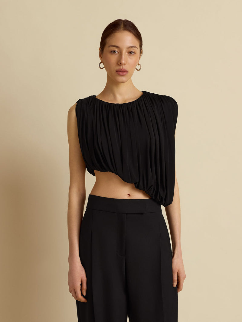 Draped Jersey Top
