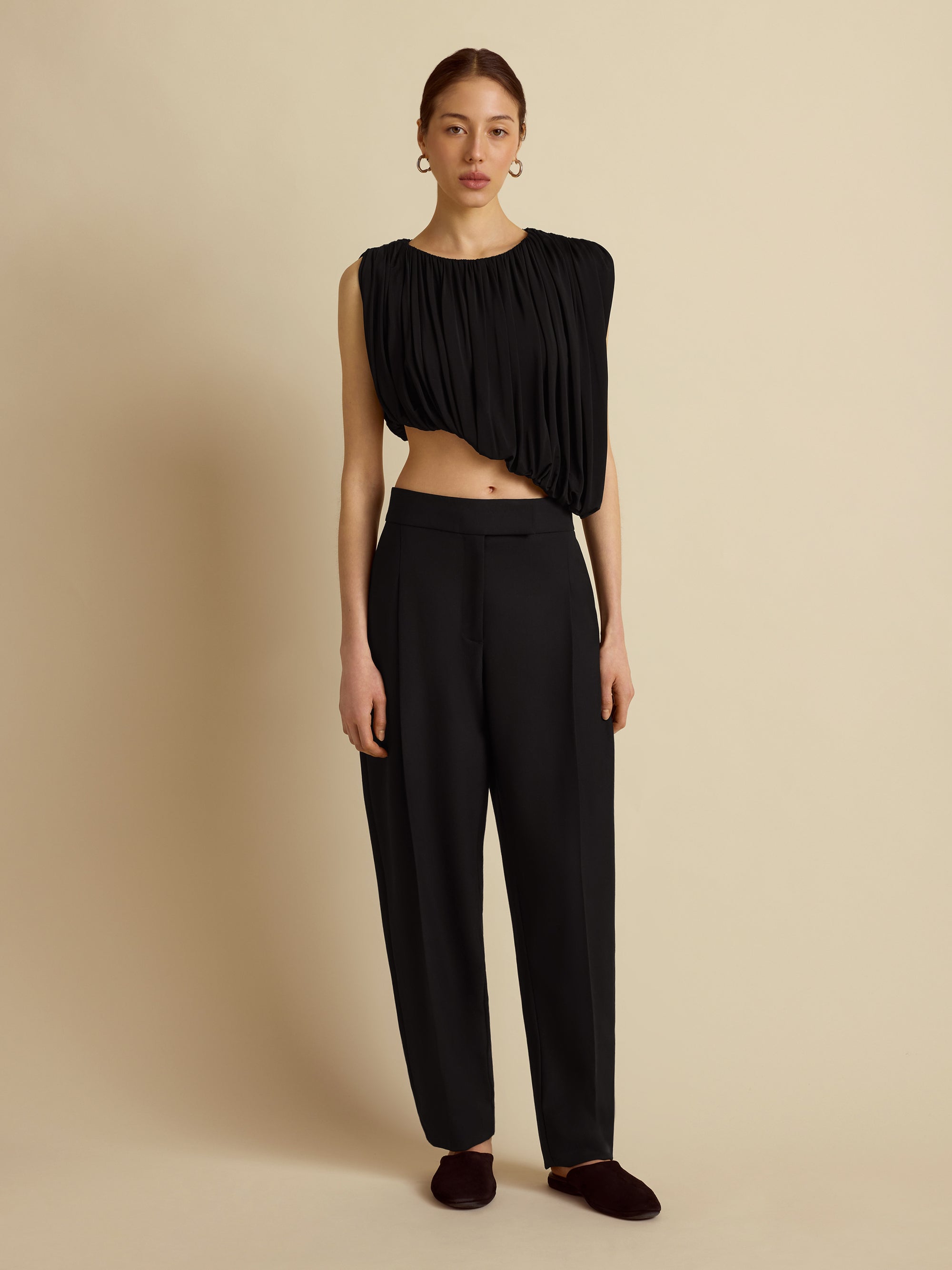 Draped Jersey Top