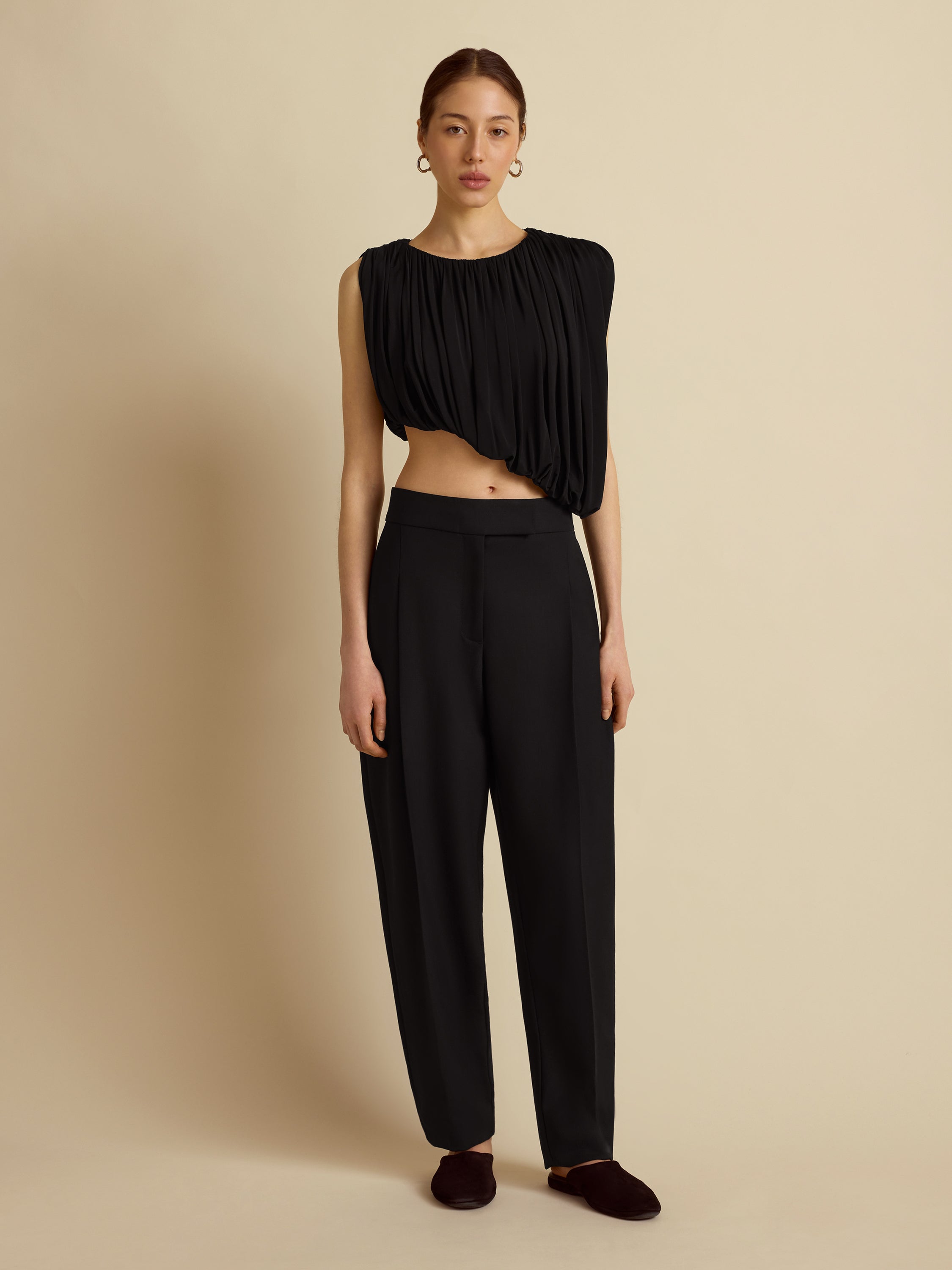 Draped Jersey Top