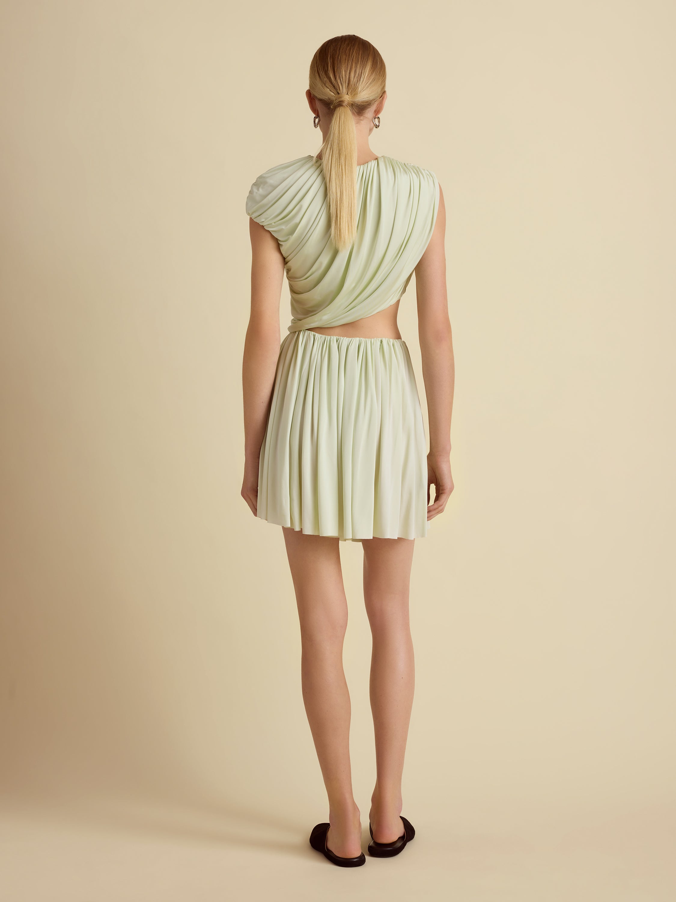 Draped Jersey Mini Dress