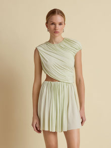 Draped Jersey Mini Dress