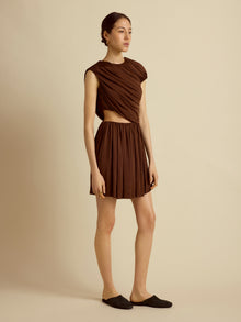Draped Jersey Mini Dress
